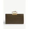 ALEXANDER MCQUEEN CROC-EMBOSSED LEATHER CLUTCH