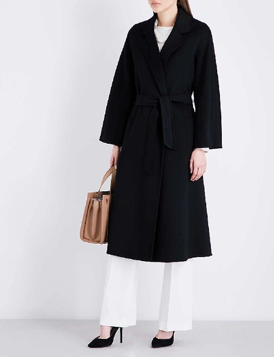 Max Mara Labbro Relaxed-fit Cashmere Coat In Black