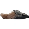 GUCCI PRINCETOWN BOW-STUDDED LEATHER SLIPPERS