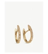 ANNOUSHKA 18CT YELLOW GOLD AND BROWN DIAMOND ECLIPSE FINE HOOP EARRINGS