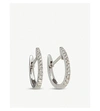 Annoushka 18ct White Gold And Diamond Eclipse Fine Hoop Earrings In 18ct White Gold