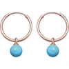 ASTLEY CLARKE VERA ROSE-GOLD VERMEIL & TURQUOISE DROP HOOP EARRINGS