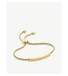 Monica Vinader Linear Sterling-silver Friendship Bracelet In Gold