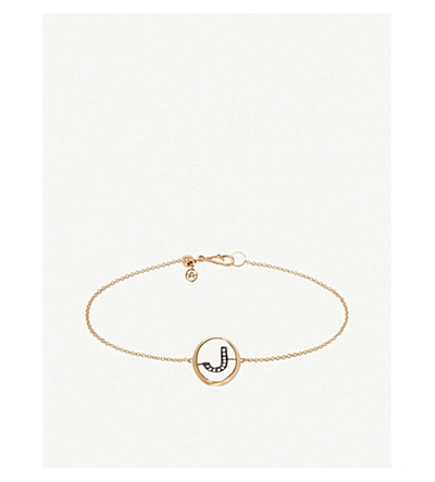 Annoushka 18ct Yellow Gold And Diamond Initial J Bracelet
