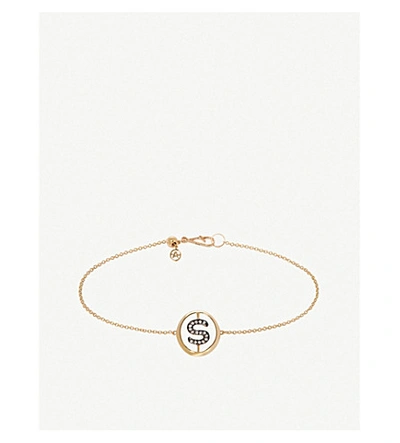 Annoushka 18ct Yellow Gold And Diamond Initial S Bracelet
