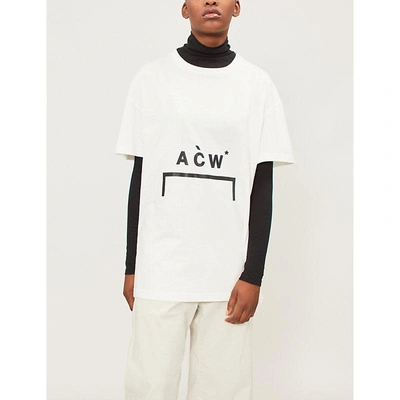 A-cold-wall* Logo-print Cotton-jersey T-shirt In White