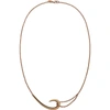 SHAUN LEANE STERLING SILVER AND ROSE GOLD VERMEIL HOOK NECKLACE