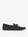 Tod's Tods Mens Black Gommino Heaven Suede Driving Shoes
