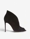 GIANVITO ROSSI GIANVITO ROSSI WOMEN'S BLACK VAMP 105 SUEDE HEELED ANKLE BOOTS, SIZE: EUR 37 / 4 UK WOMEN,926-10004-4885600209