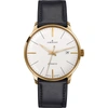 JUNGHANS 027/7312.00 MEISTER CLASSIC LEATHER AND GOLD-PLATED WATCH