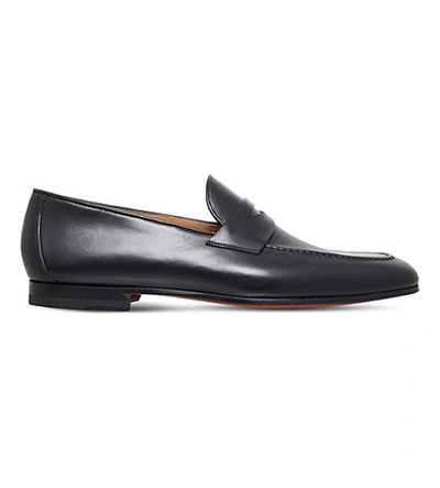 Magnanni Roberto Leather Penny Loafers In Black