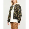 GUCCI FLORAL-PRINT WOVEN BOMBER JACKET