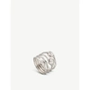 Monica Vinader Siren Cluster Sterling Silver And Quartz Cocktail Ring In White