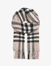 Burberry The Classic Check Cashmere Scarf In Ash Rose