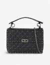 VALENTINO GARAVANI ROCKSTUD SPIKE QUILTED LEATHER MEDIUM SHOULDER BAG,220-84023422-B0122ARD