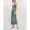 JOSEPH CLEA V-NECK SILK-SATIN DRESS