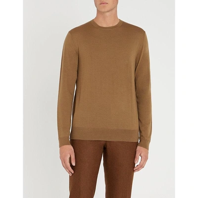 Falke Extra Fine Wool Sweater In Brown