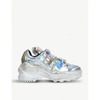 MAISON MARGIELA CHUNKY IRIDESCENT DISTRESSED LEATHER TRAINERS
