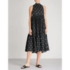 ASCENO POLKA DOT SILK-CREPE DE CHINE DRESS