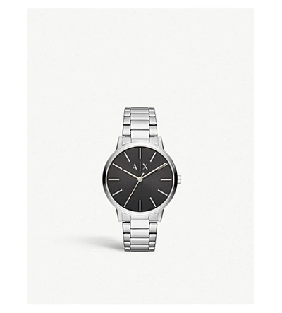 Armani Exchange Cayde Stainless Steel Watch In Silver