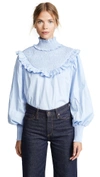 ENGLISH FACTORY SMOCKED TOP