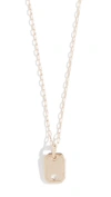 JANE TAYLOR 14K CLEO VERTICAL BABY TAG NECKLACE