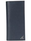 Prada Vertical Wallet - Blue In Blue