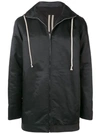 RICK OWENS DRKSHDW RICK OWENS DRKSHDW HOODED ZIPPED JACKET - BLACK