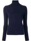 ALLUDE ALLUDE ROLL NECK jumper - BLUE