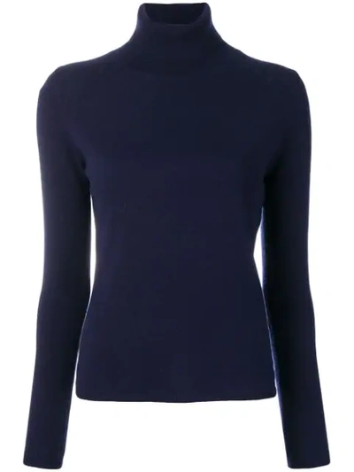 Allude Roll Neck Jumper - Blue