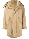 Ten C Hooded Parka - Neutrals In Neutrals