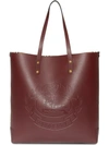 BURBERRY EMBOSSED CREST LEATHER TOTE