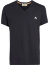Burberry Cotton Jersey V-neck T-shirt In Navy