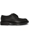 BURBERRY BROGUE DETAIL GRAINY LEATHER DERBY SHOES