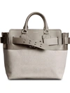BURBERRY BURBERRY THE MEDIUM CANVAS AND LEATHER BELT BAG - GREY