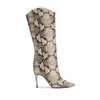 Schutz Maryana Snake-print Leather Knee Boots In Natural Snake