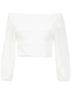 Olympiah Panelled Cropped Top In White