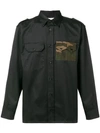 Gosha Rubchinskiy Camo Pocket Military Shirt In Black