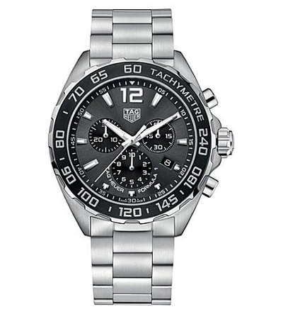 Tag Heuer Caz1011.ba0842 Formula 1 Stainless Steel Chronograph Watch In Silver/black
