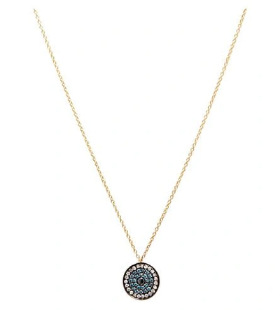 Annoushka Love Diamonds 18ct Yellow-gold And Diamond Evil Eye Pendant Necklace