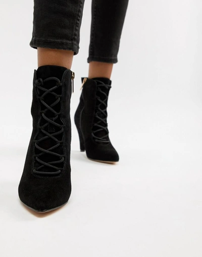 Kurt Geiger Vivian Suede Ankle Boots In Black