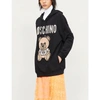 MOSCHINO TEDDY CRYSTAL-EMBELLISHED COTTON-JERSEY HOODY