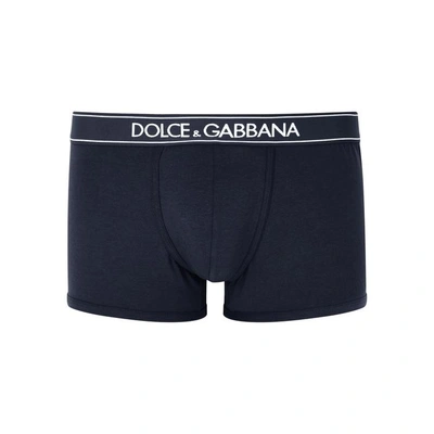 Dolce & Gabbana Navy Stretch Cotton Boxer Briefs