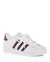 Adidas Originals Women's Originals Superstar Leather Casual Shoes, White In White/red