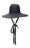 BROCK COLLECTION FRAYED STRAW SUN HAT,696772