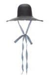 BROCK COLLECTION Frayed Straw Sun Hat,467 BROCK X NICK 5 STRAW