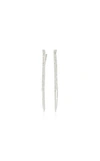 LYNN BAN JEWELRY Sterling Silver Diamond Hoop Earrings,LB420-PL-W-S-WD