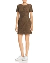 FRENCH CONNECTION FAUX SUEDE A-LINE DRESS,71KHE