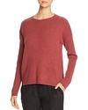 Eileen Fisher Boxy Ribbed Cashmere Sweater In Monterey