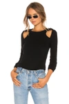 ALEXANDER WANG T TWISTED SHOULDER SWEATER